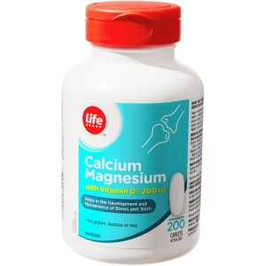 Life Brand Calcium Magnesium with Vit D3 200IU 200 TAB