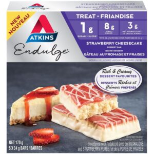 Atkins Endulge Strawberry Cheesecake Dessert Bar 170g