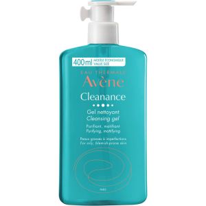 Avene Cleanance Gel 400 mL - Daily Cleansing for Sensitive, Oily, Blemish-Prone Skin