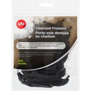 Life Brand Charcoal Flossers 75 ea