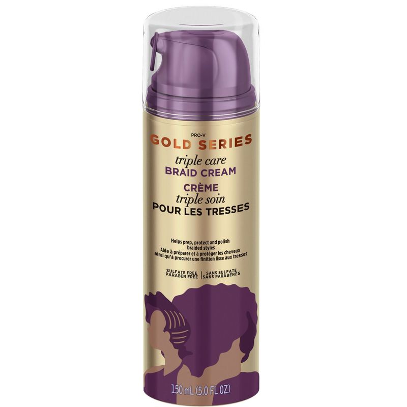 Pantene Gold Series Triple Care Braid Cream with Argan Oil, 150 mL