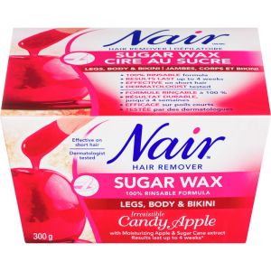 Nair Irresistible Candy Apple Sugar Wax for Legs, Body and Bikini 300g
