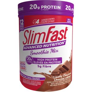 SlimFast Advanced Smoothie Powder Meal Replacement Shake Mix with 20g of Protein, 5g of Fibre Plus 23 Vitamins and Minerals 312 g