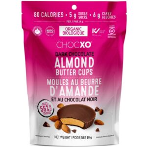 Chocxo Organic Dark Chocolate Almond Butter Cups