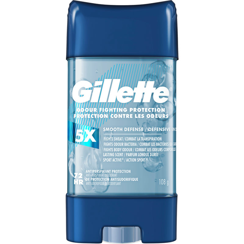 Gillette Clear Gel Smooth Defense Antiperspirant and Deodorant for Men 108g