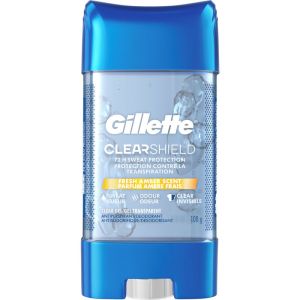 Gillette Clear Gel Antiperspirant and Deodorant for Men Fresh Amber Scent 108 G