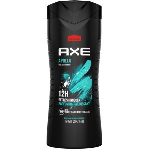 Axe Body Wash for Long-Lasting Freshness Apollo Sage & Cedarwood Scent Men's Moisturizing Shower Gel with 100% Plant-Based Moisturizers 473 ML