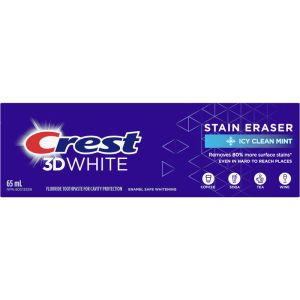 Crest 3D White Stain Eraser Toothpaste, Icy Clean Mint 65 ML