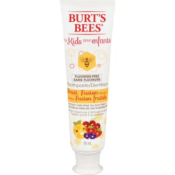 Burt's Bees Kid's Toothpaste - Fruit Fusion, Fluoride-Free, 95 mL
