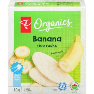 PC Organics Rice Rusks Banana 50 g