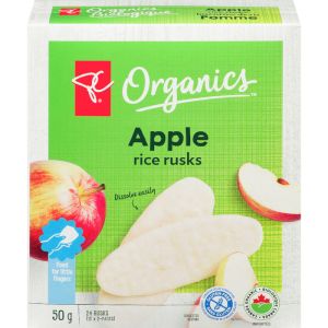 PC Organics Rice Rusks Apple 50g