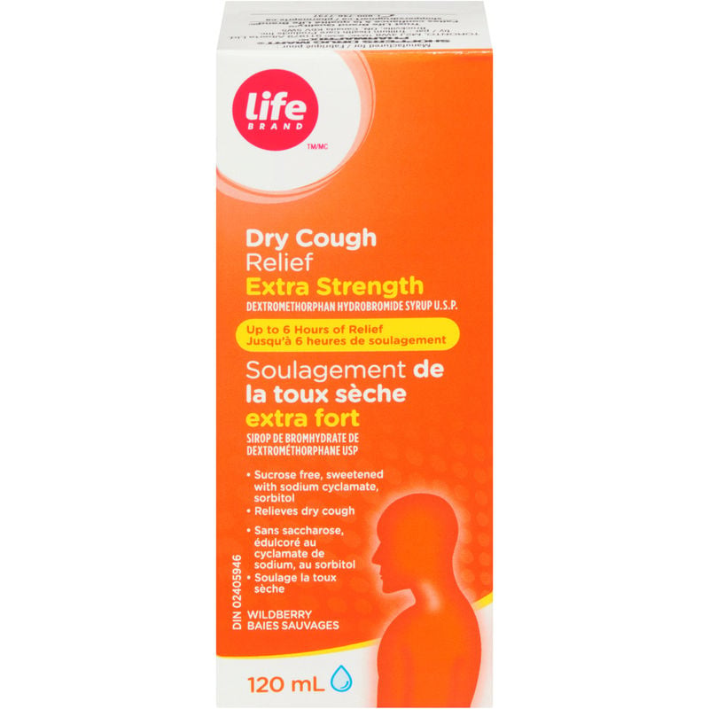 Life Brand Dry Cough Relief Extra Strength Syrup 120 mL