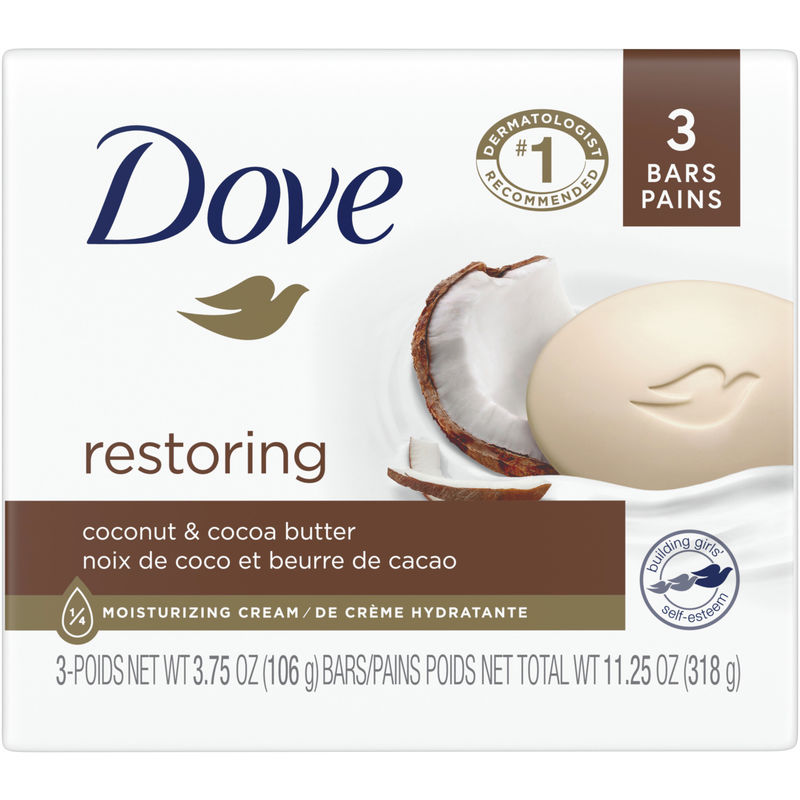 Dove Restoring Coconut Milk Beauty Bar - Skin Pampering and Softening Soap