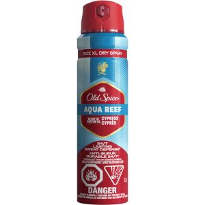 Old Spice Men's Antiperspirant & Deodorant Dry Spray Aqua Reef 122 G