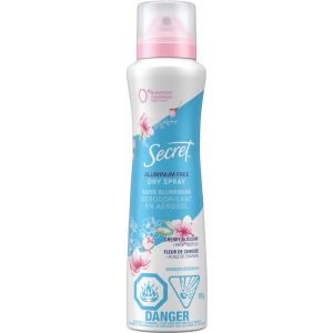 Secret Dry Spray Aluminum Free Deodorant for Women, Cherry Blossom 116 G