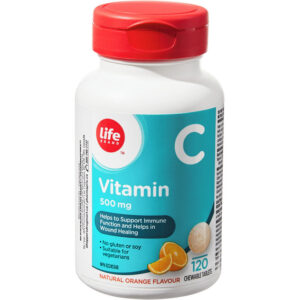 Life Brand Vitamin C 500mg - Antioxidant for Good Health - 120 TAB