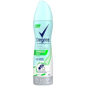 Degree for Women Dry Spray Antiperspirant Workout Endure 48-Hour Hi-Impact Odour Protection 107g