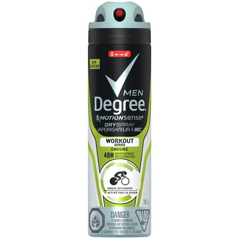 Degree Men Dry Spray Antiperspirant Workout Endure 107g