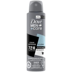 Dove Men+Care Stain Defense Clean Dry Spray Antiperspirant - 107g