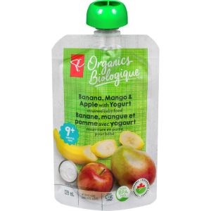 PC Organics PCO Banana Mango Apple w/Yogurt 128 mL
