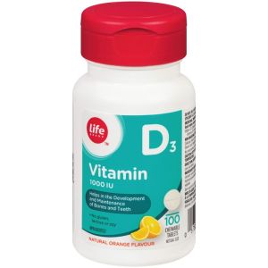 Life Brand Vitamin D3 1000 IU 100 TAB