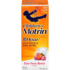 Motrin Children's Liquid Pain Relief, Ibuprofen, Berry Flavour 120 mL