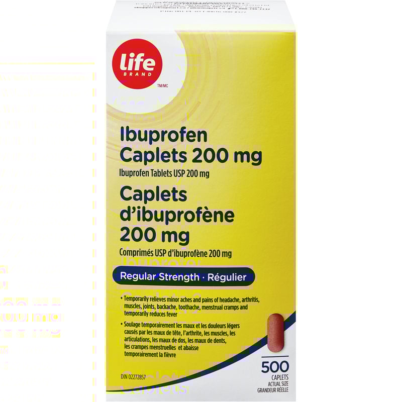 Life Brand Ibuprofen Tablets USP 200 mg 500 TAB
