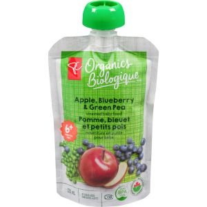 PC Organics PCO Apple Blueberry & Green Pea 128 mL