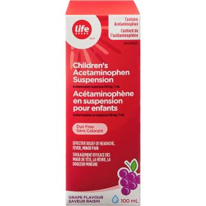 Life Brand Children's Acetaminophen Suspension 100 mL