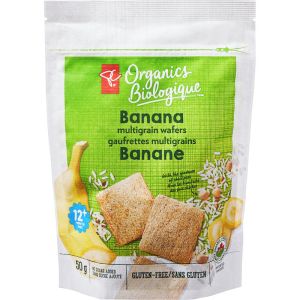 PC Organics Banana Multigrain Wafers - Organic and Gluten-Free Snack