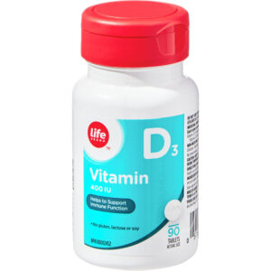Life Brand Vitamin D3 400IU 90 TAB