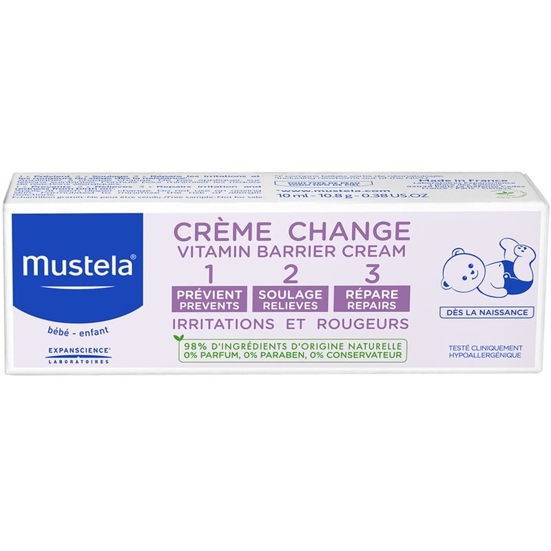 Mustela Vitamin Barrier Nappy Change Cream 1 2 3 100ml