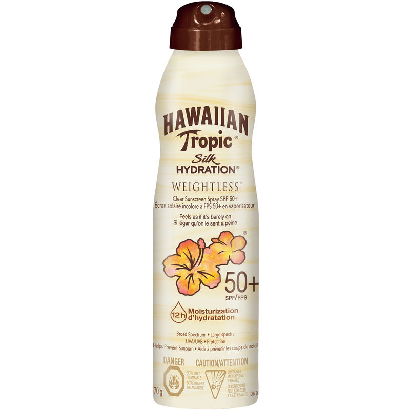 Hawaiian Tropic Silk Hydration Weightless Sunscreen Spray, SPF 50