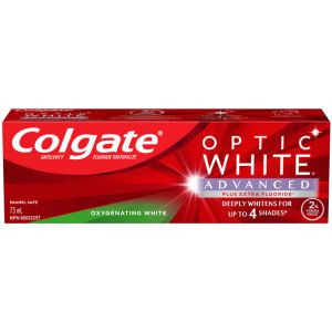 Colgate Optic White Advanced Teeth Whitening Toothpaste, Oxygenating White