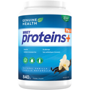 Genuine Health Whey Proteins+, Natural Vanilla Protein Powder, 25g Protein 840 g