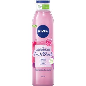 NIVEA Fresh Blends Refreshing Body Wash with Raspberry, Blueberry and Almond Milk (500 mL)