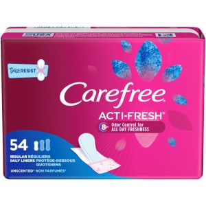Carefree Acti-Fresh Body Shape Panty Liners Regular To Go Pack of 54 Liners