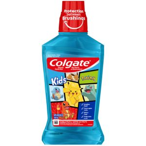 Colgate Kids Anticavity Fluoride Mouthwash, Pokemon Bubble Fruit, 500 mL