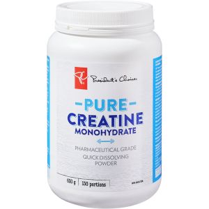 PC Pure Creatine Monohydrate 650g - Pharmaceutical Grade Quick Dissolving Powder for Strength and Performance
