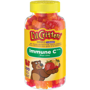 L'Il Critters Immune C Plus Zinc Gummy Vitamins for Kids 190 Count