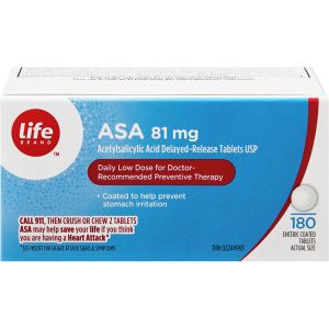 Life Brand ASA 81mg Tablets