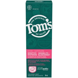 Tom's of Maine PureActiv Sensitive + Whitening Toothpaste, Calming Mint 76 ML