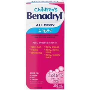 Children's BENADRYL® Liquid Allergy Medicine, Bubblegum Flavor