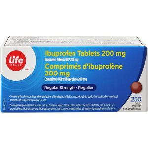 Life Brand LB Ibuprofen 200MG 250 TAB - Pain Relief Tablets