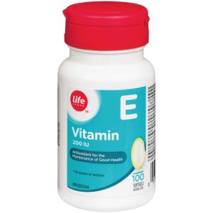 Life Brand Vitamin E 200IU 100 Capsules