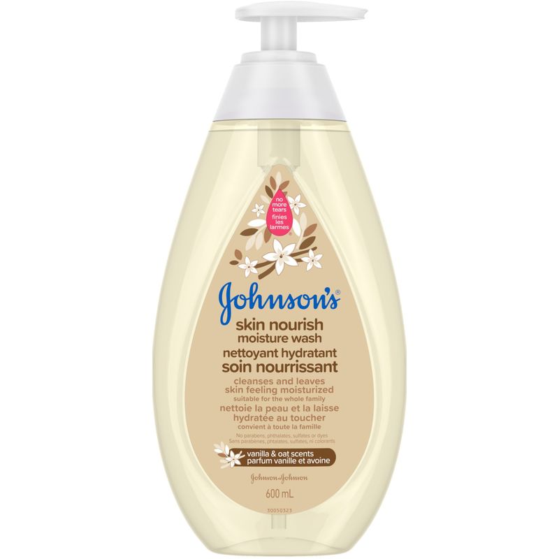 Johnson's Skin Nourish Moisture Vanilla & Oat Body Wash for Sensitive Skin 600 mL