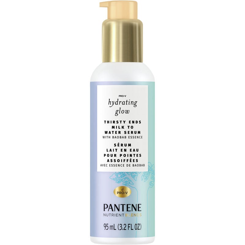 Pantene Hydrating Glow with Baobab Essence Thirsty Ends Milk to Water Hair Serum, 95 mL - Image 2
