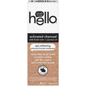 Say Hello to Naturally Friendly Activated Charcoal Fluoride Toothpaste - 82 mL