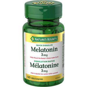 Nature's Bounty Melatonin Pills, Supplement, 3mg 120 Count