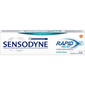 SENSODYNE Rapid Relief & Long Lasting Protection Extra Fresh Toothpaste 75 mL